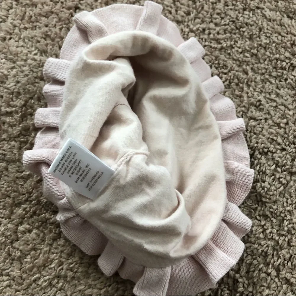 Janie and Jack Lafayette Cloche Baby Girl 3-6‎ Mos Pale Pink Green Pear Ruffles